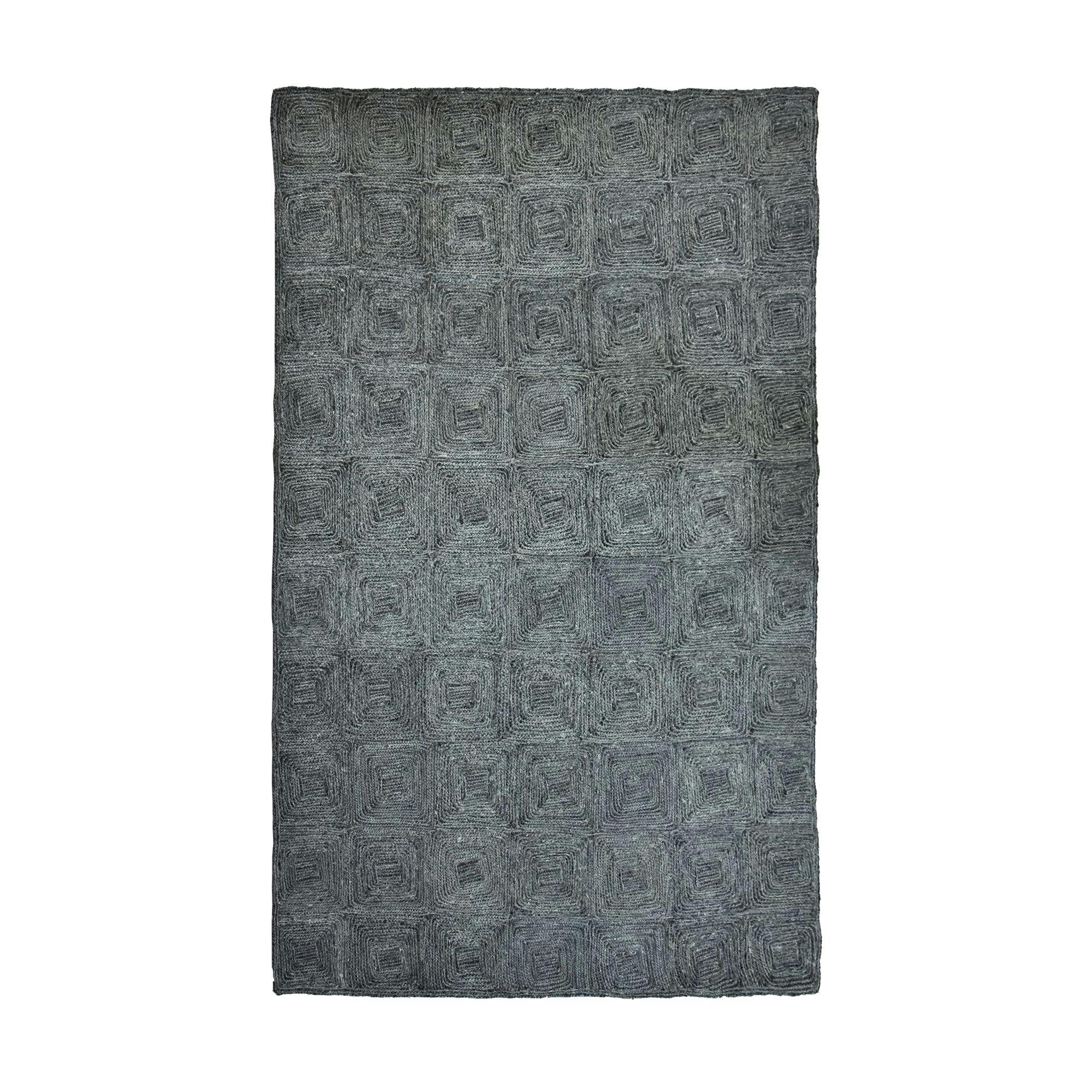 BOLU - Tapis noir en jute tissage 200x300cm