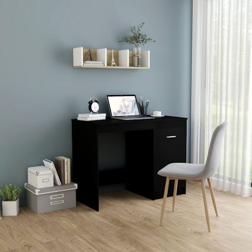 NNEVL Desk Black 100x50x76 cm Chipboard