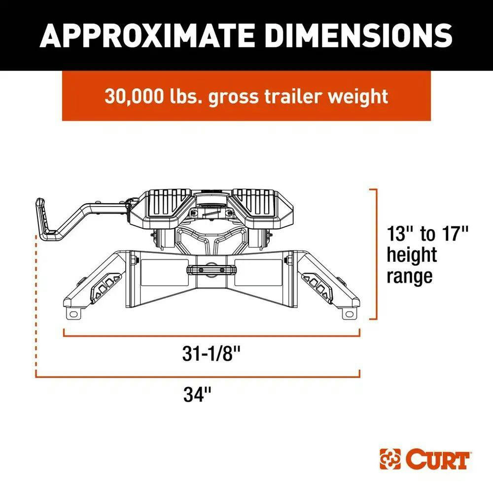 CURT PowerRide 30K 5th Wheel Hitch