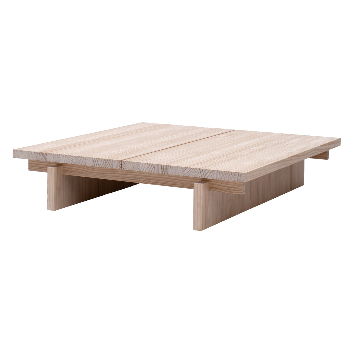 Naan Furniture Salontafel Olivera - Natuurlijk ongelakt massief grenen - 90 x 90 cm