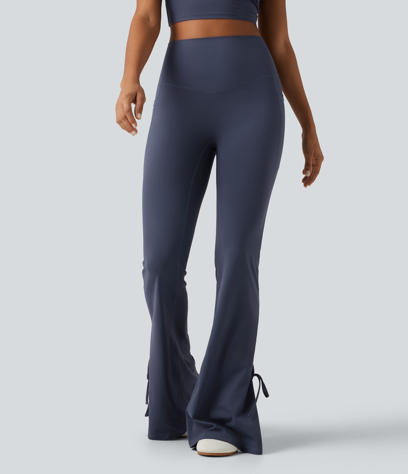 Legging de yoga flare Halara UltraSculpt™ taille haute à laçage avec poches