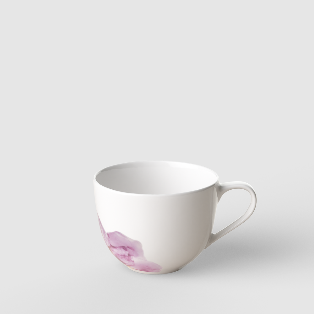 Rose Garden Coffee cup - Pink, 5.5 oz, Premium Porcelain