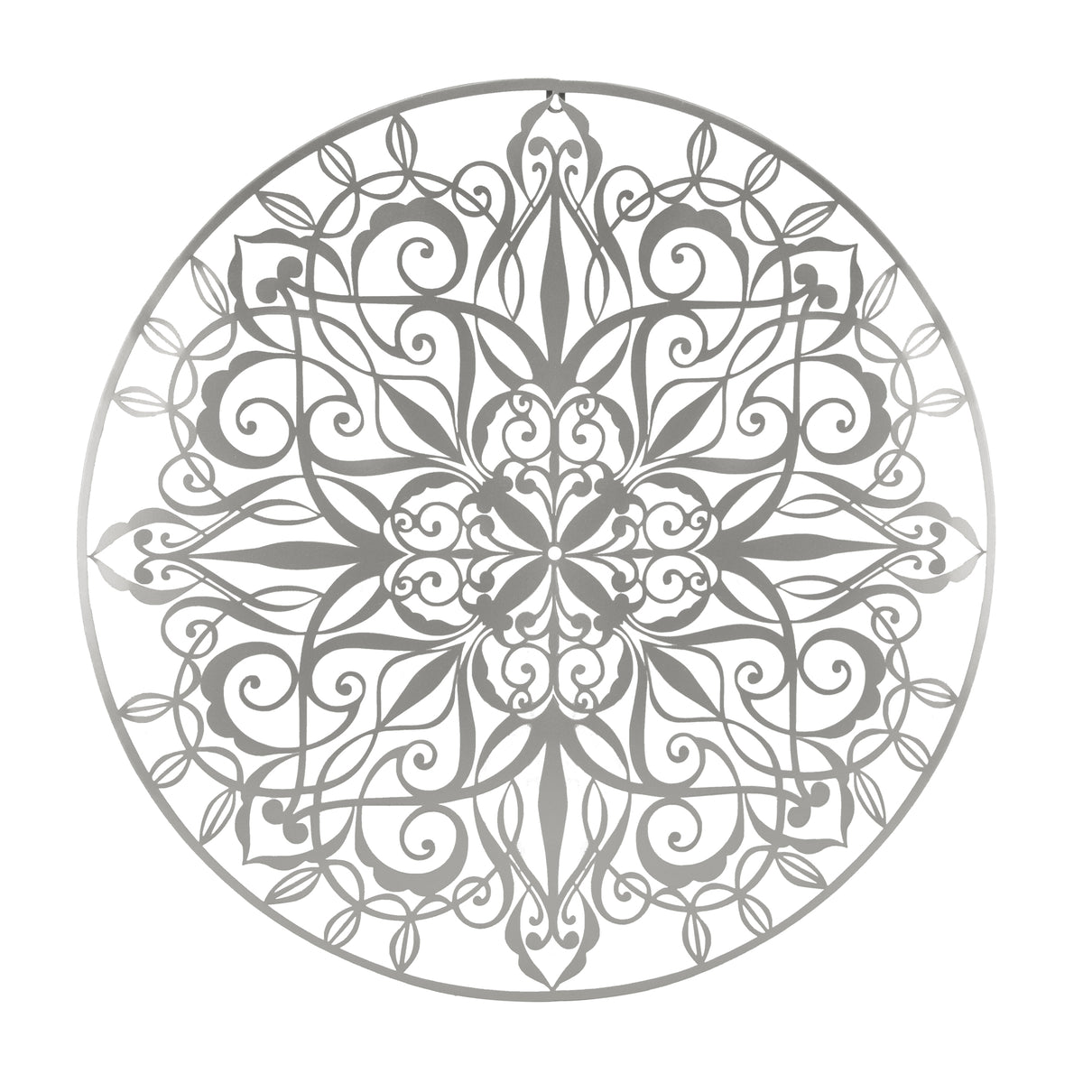 Art for the Home Metal Art - Luxe mandala zilver D80cm
