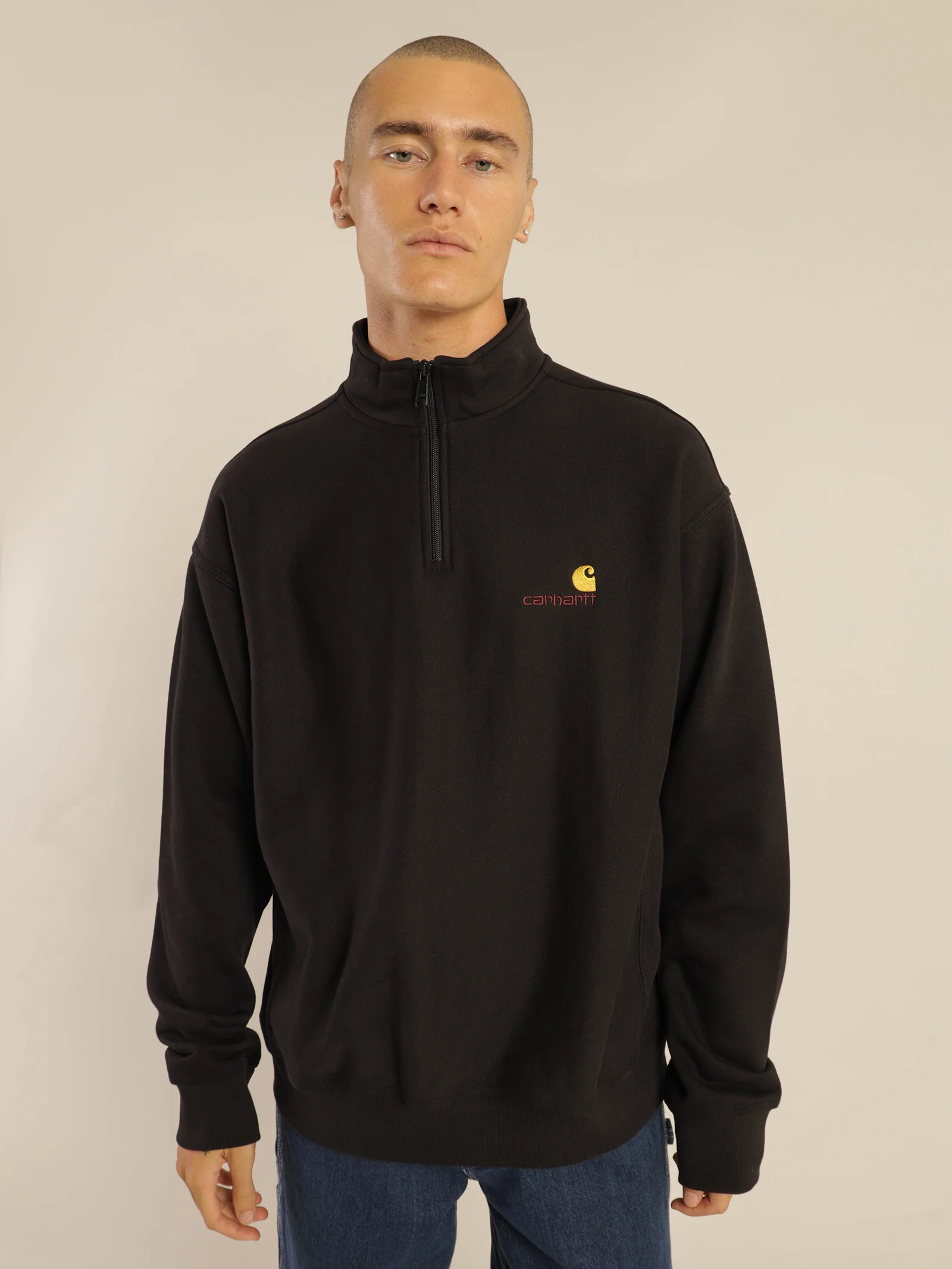Half Zip American Script Sweatshirt