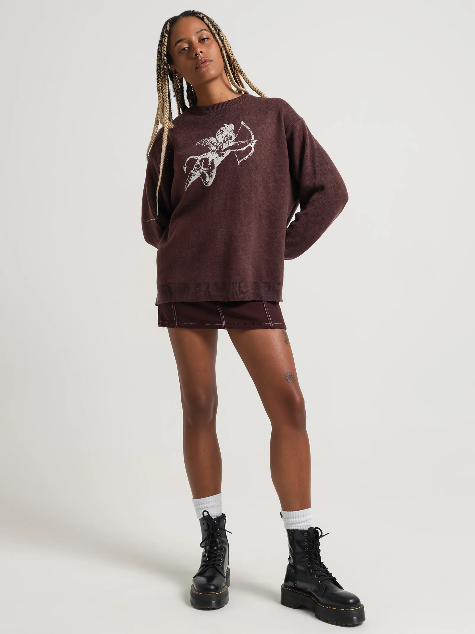 Cherub Box Fit Crew Knit
