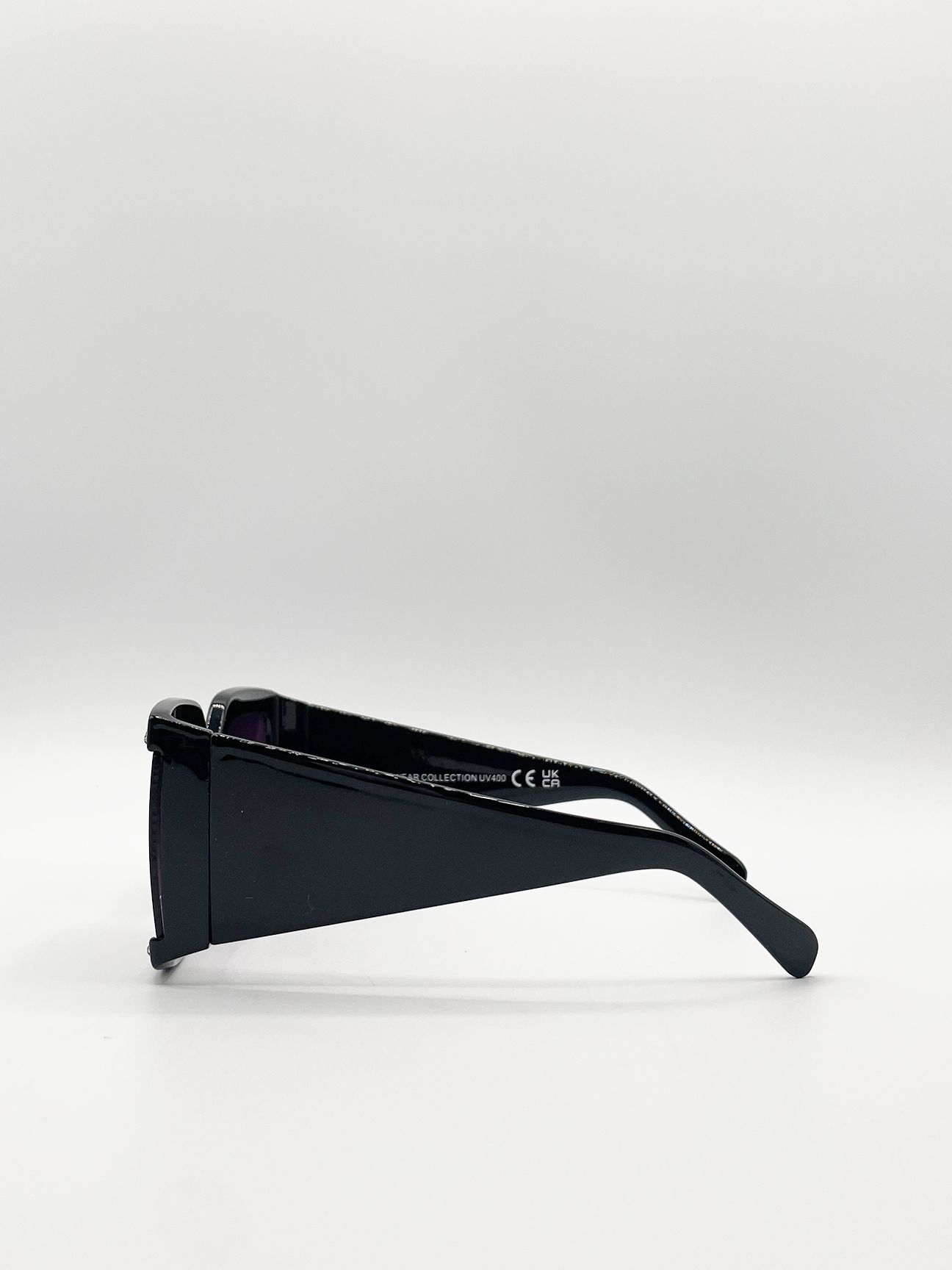 SVNX Oversized Square Sunglasses with Diamonte Detail