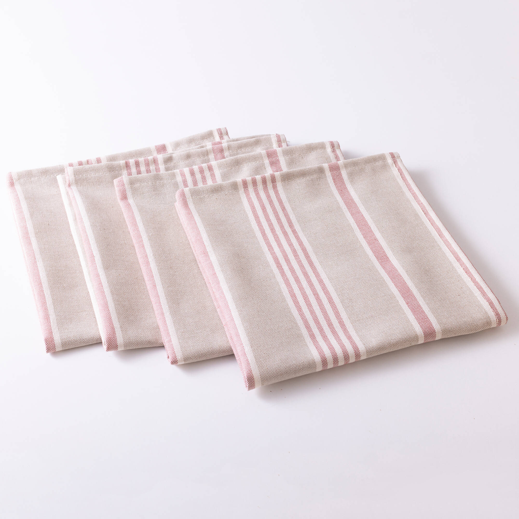 Serviettes de table rayées - lot de 4
