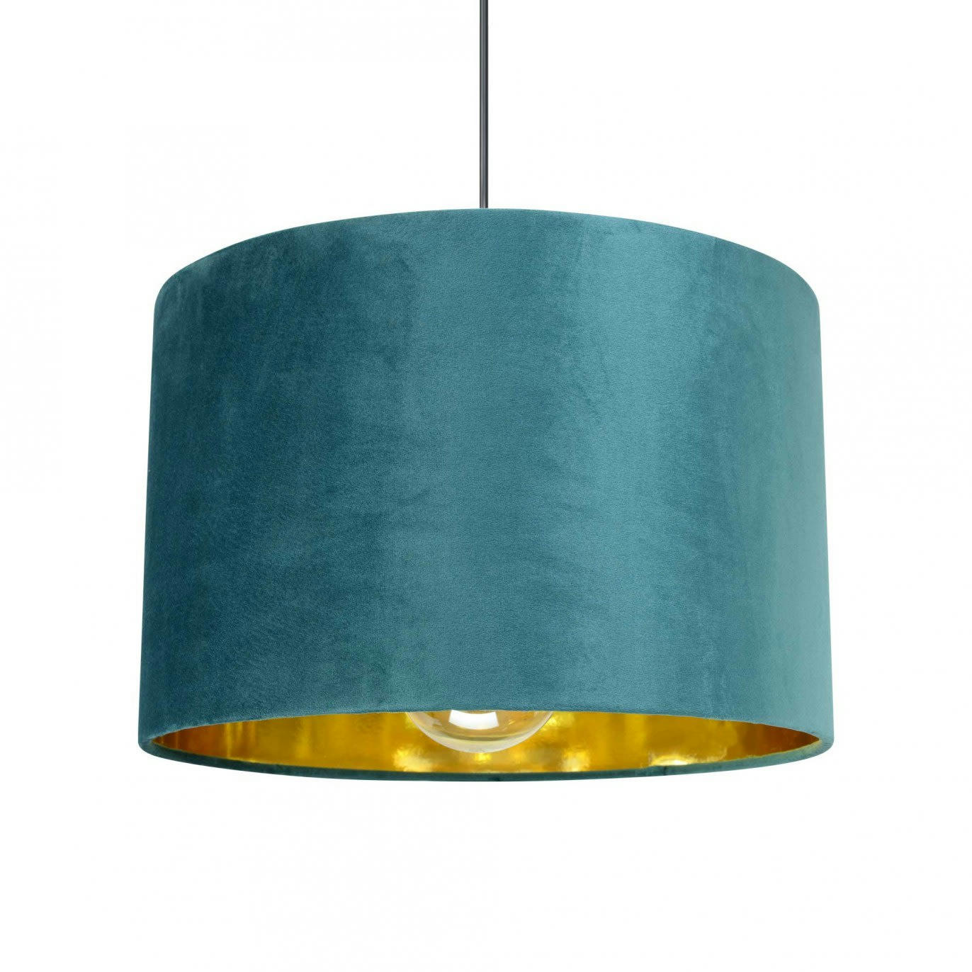 VELOURS - Suspension en tissu velours bleu