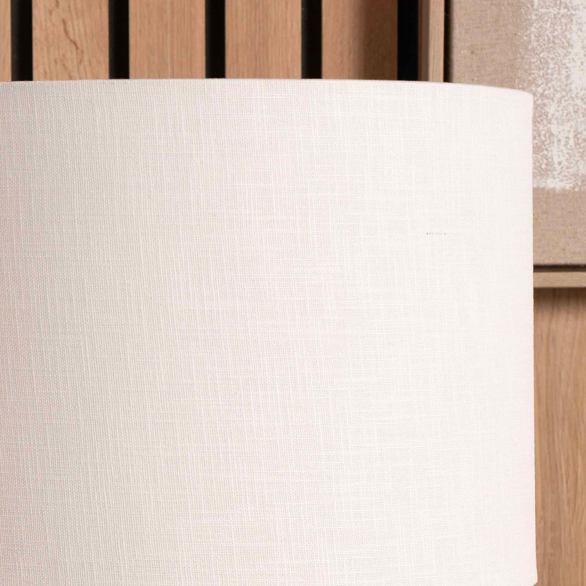 Ruma White Self Lined Linen Drum Lamp Shade for Table Lamps and Floor Lamps