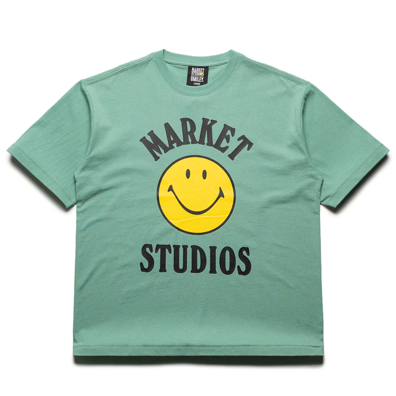 Market Smiley Mood Tee - Malachite Green