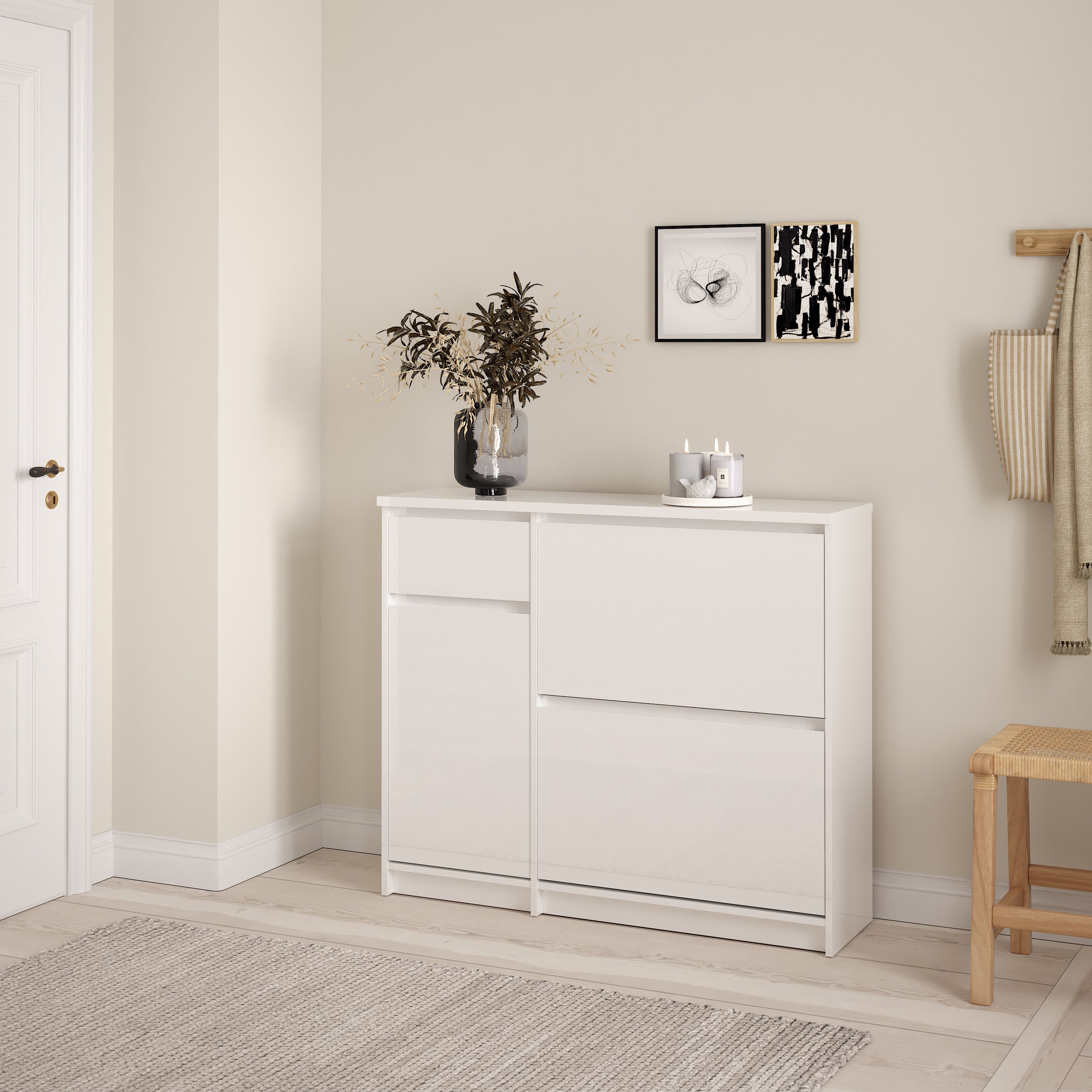 by fonQ basic Flip Schoenenkast - Wit