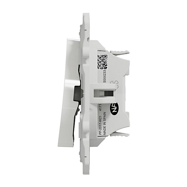 Interrupteur commande VMC 2 boutons à vis Schneider Electric Odace blanc