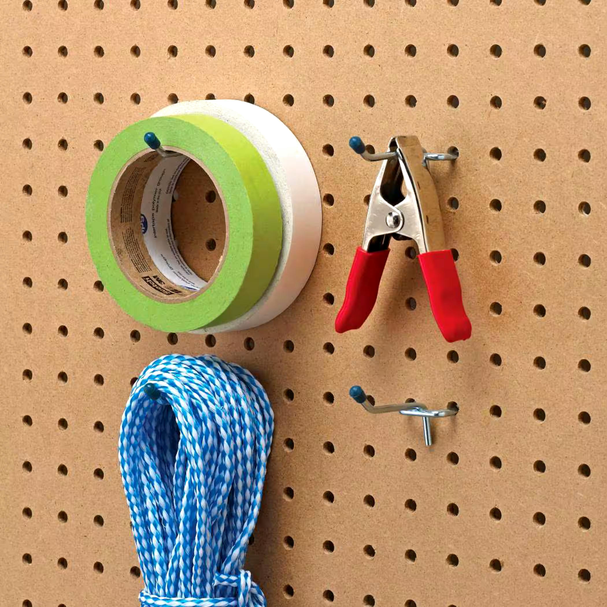 Mastercraft 2-in Peg Hooks, fits 1/8-in & 1/4-in Pegboards, 4-pk