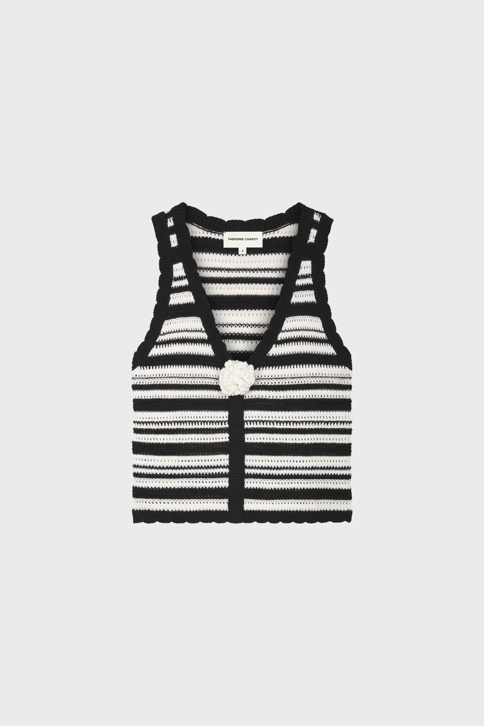 Paulina Top | Cosy White/Black