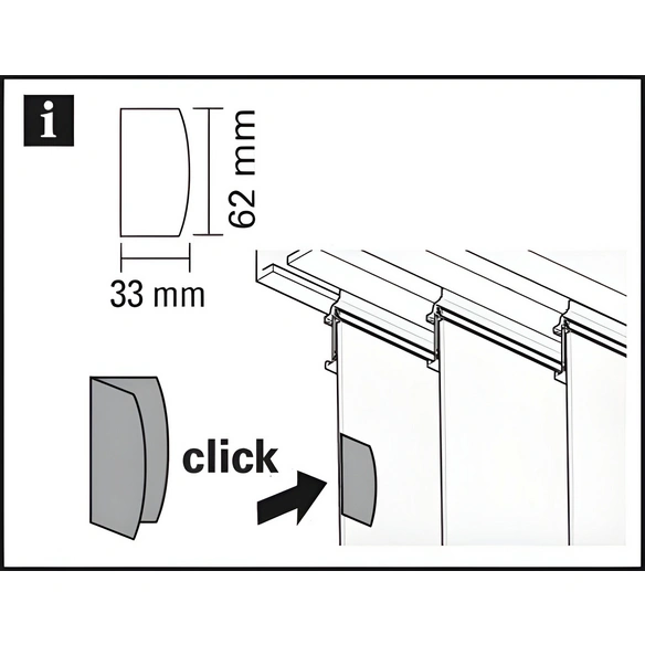 Magnet-Clip, Kunststoff, weiß