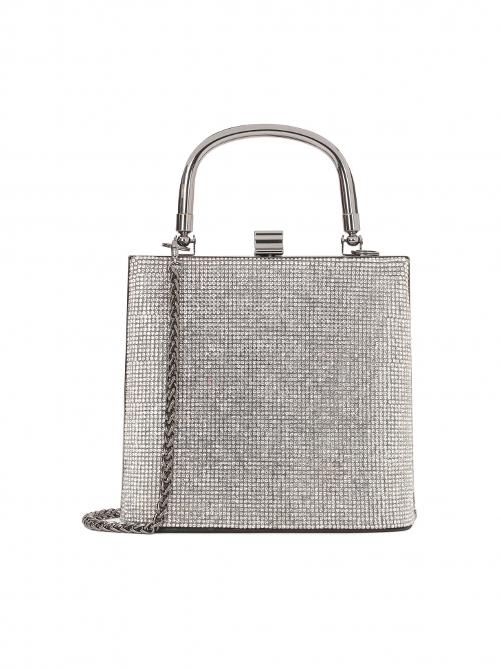 Small elegant bag decorated with cubic zirconias