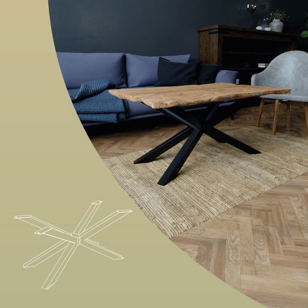 Noga do stołu metalowa pająk loft 45x49x85 SP001