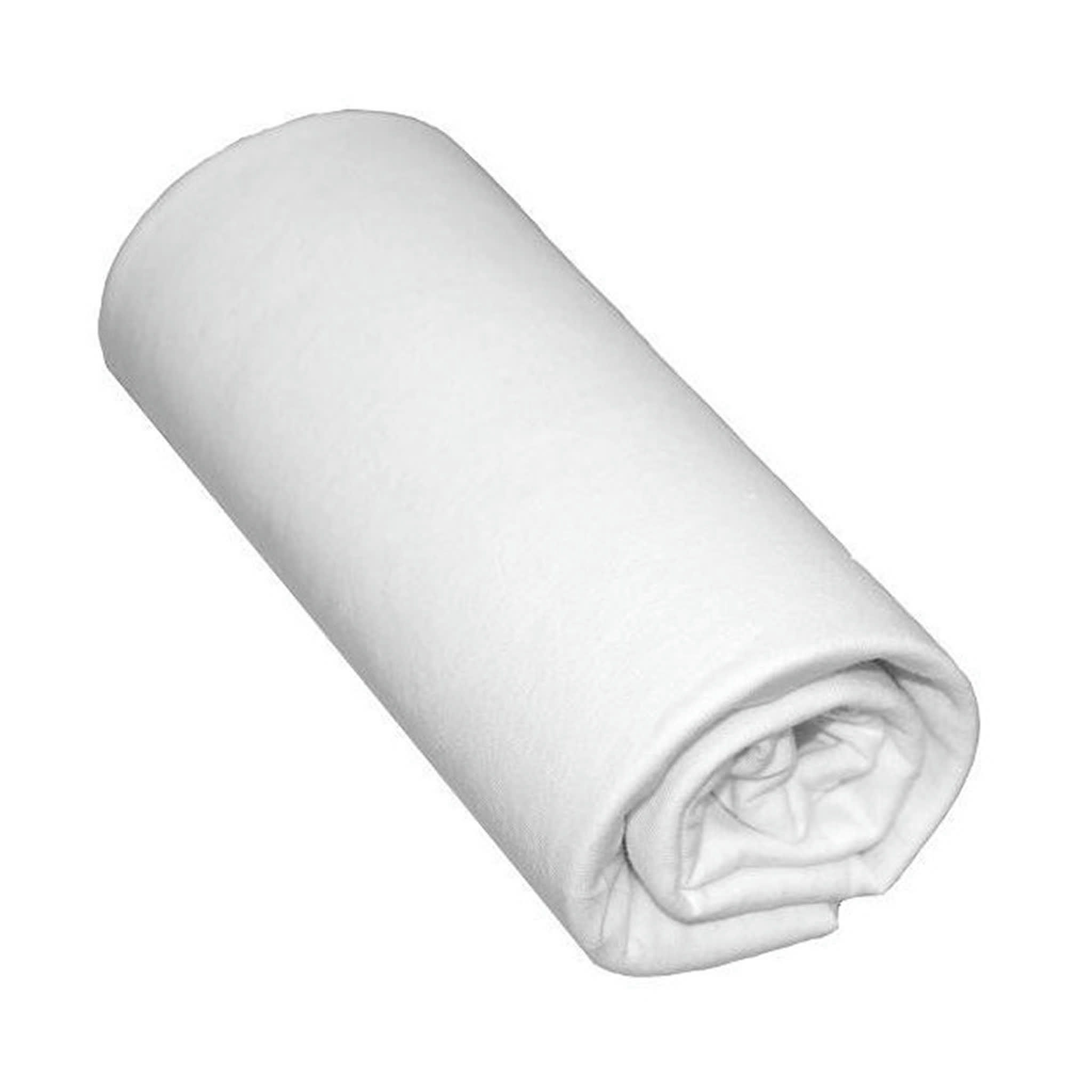 - Drap housse 100% coton blanc 70x140 bonnet 15 cm