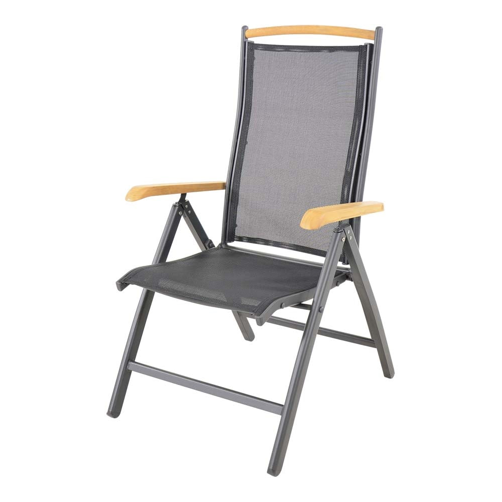 Lesli Living bistrostoel Monza - zwart - 61x75x110cm - set van 2