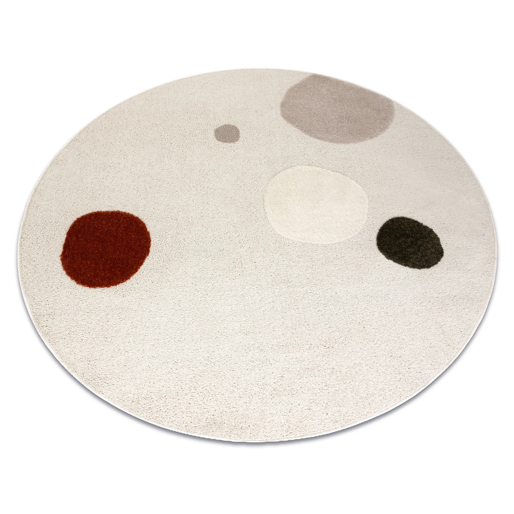 Dywan DUNE 8087 krem / terakota - Geometryczny, koła, koło 120 cm