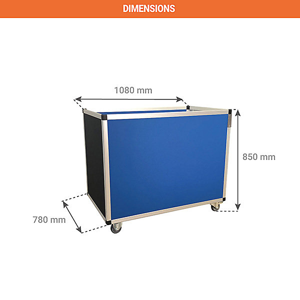 Chariot niveau constant - Gris métal RAL 7004 -1050x750mm- Charge max 100kg - 805010704/GM