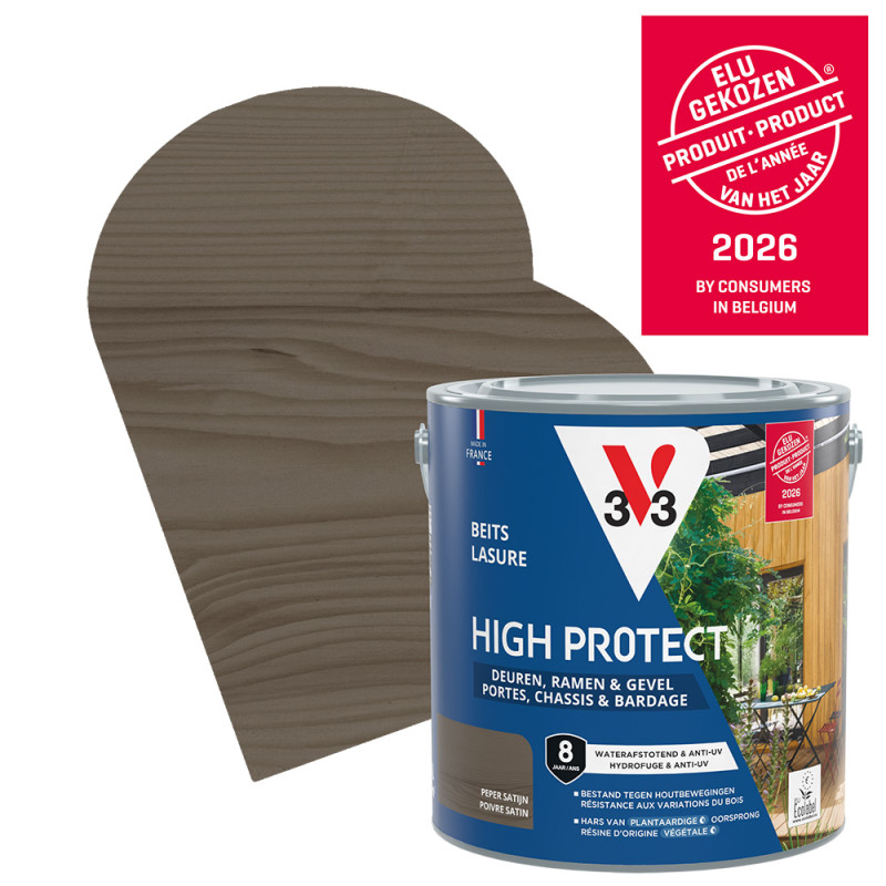 Lasure pour bois High Protect poivre 2,5 L V33