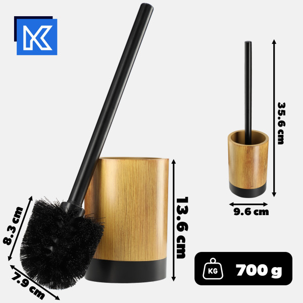 Kadax Szczotka WC Toaletowa Do Toalety Wzór Drewna