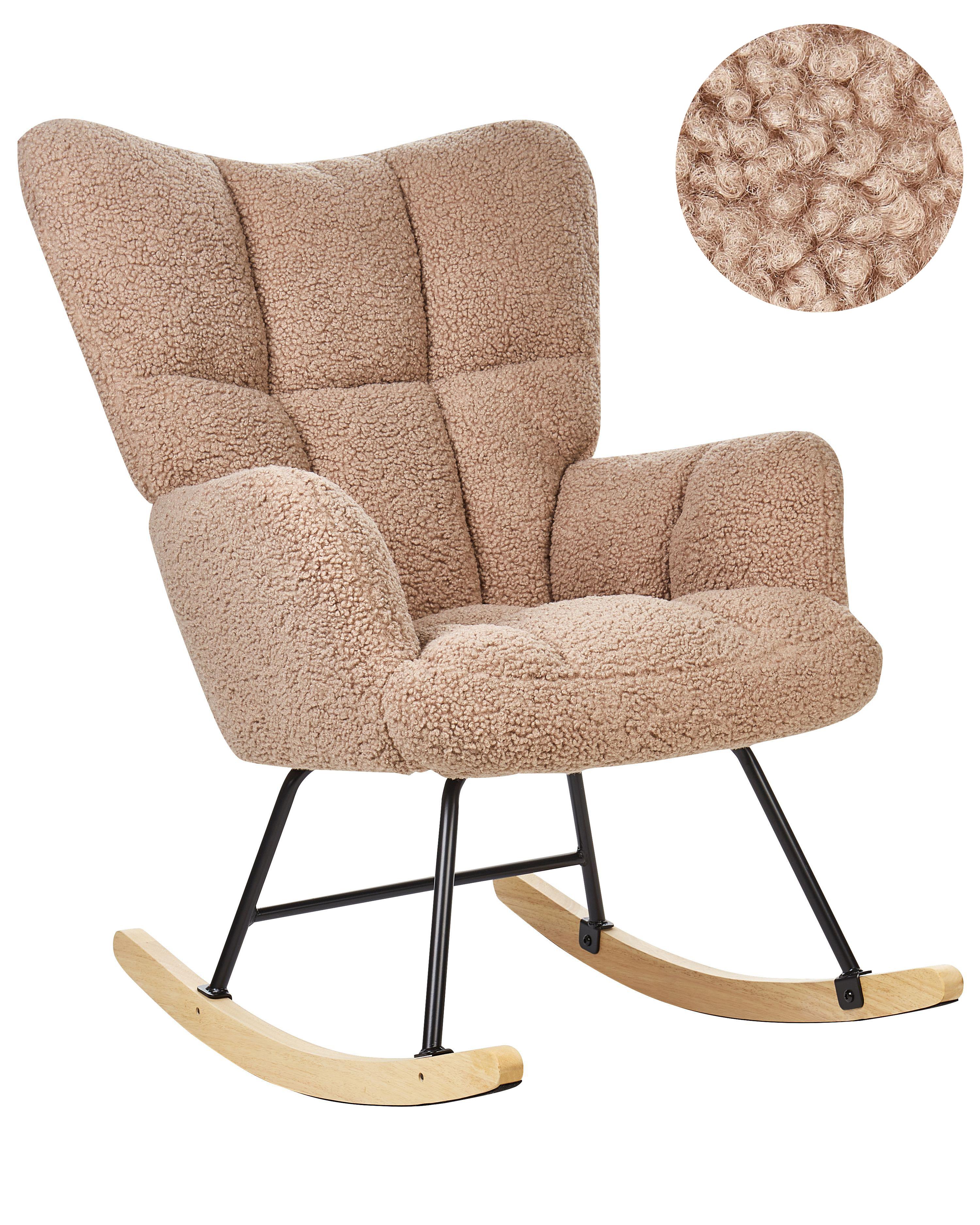 Rocking Chair OULU Boucle Sand Beige