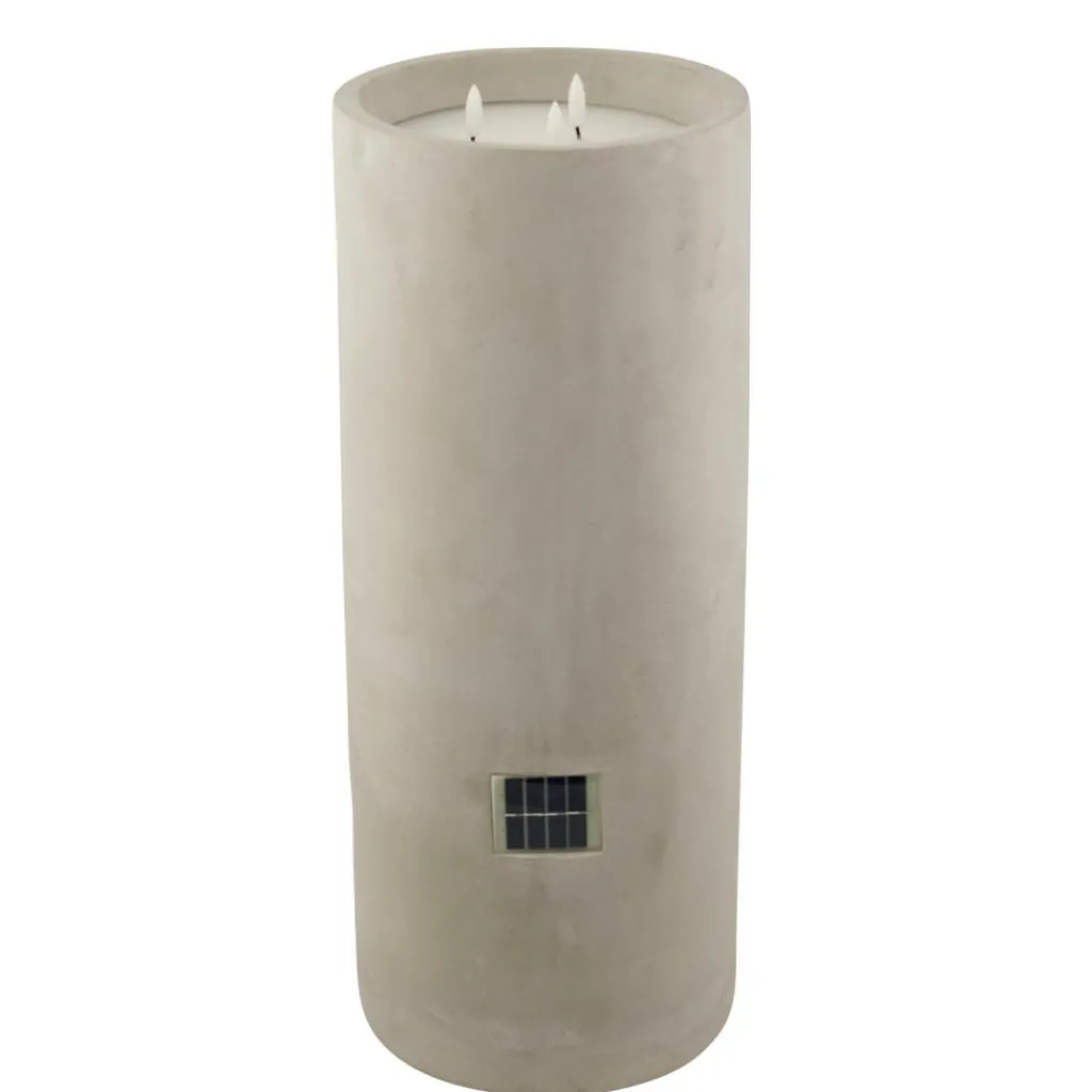 Bougies Led|Éclairage Extérieur^CASA FUEGO Bougie Solaire Led Gris Clair