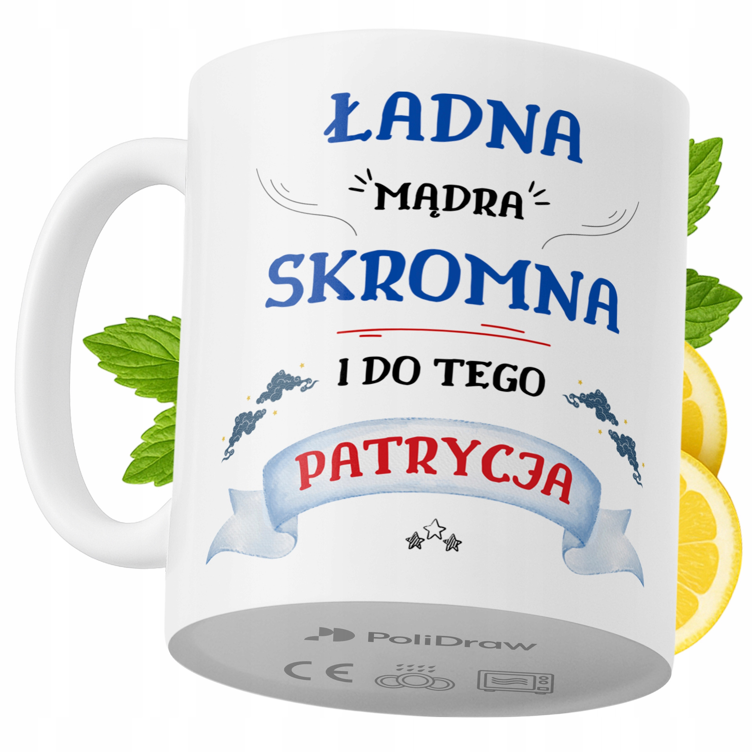 Kubek Dla Patrycji na Prezent z Nadrukiem ze Zdjęciem 330 ml PoliDraw