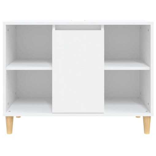 NNEVL Sink Cabinet White 80x33x60 cm Engineered Wood