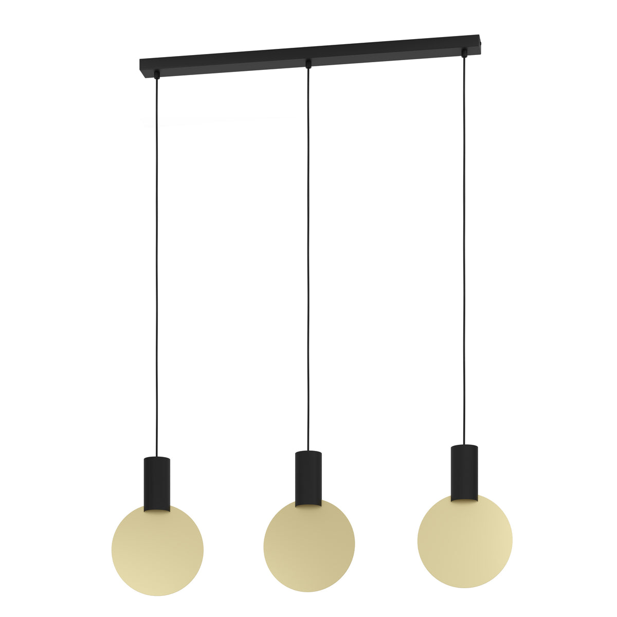 EGLO hanglamp Sarona - gu10 - 91 cm - zwart/goud - staal