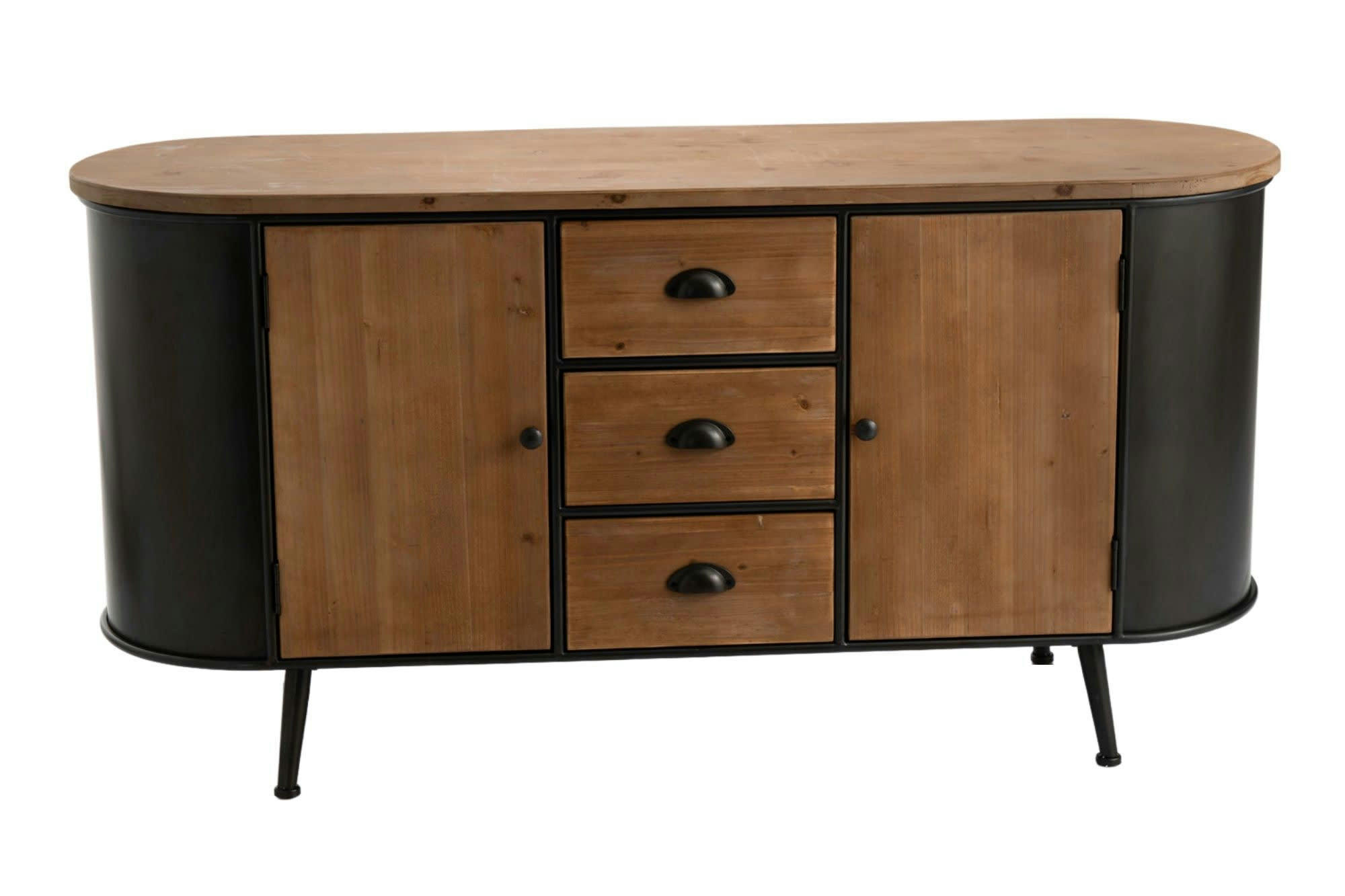 BILBAO - Buffet en bois et métal 2 portes et 3 tiroirs