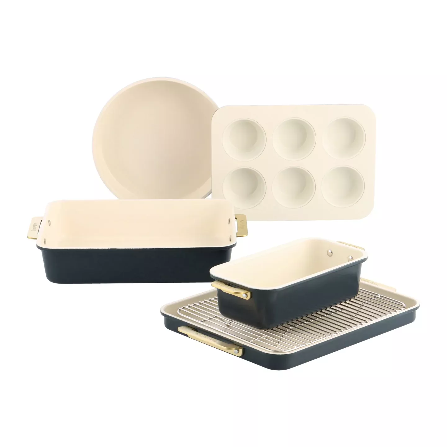 GreenPan Komplet form do pieczenia Padova 6 elementów Oxford Blue