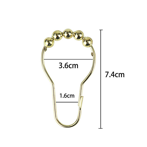 Lot de 4 anneaux de rideau de douche, anneaux de rideau de douche pour rideaux de porte, rideaux