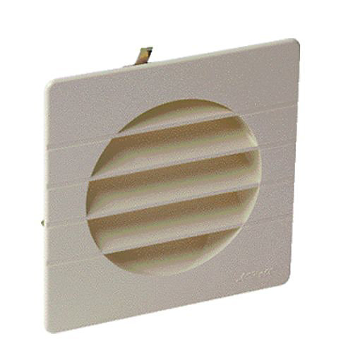 Grille d'extérieure ronde plastique sable GETM - GRILLE EXTERIEURE P/TUBE D.125 MOUS.SABLE