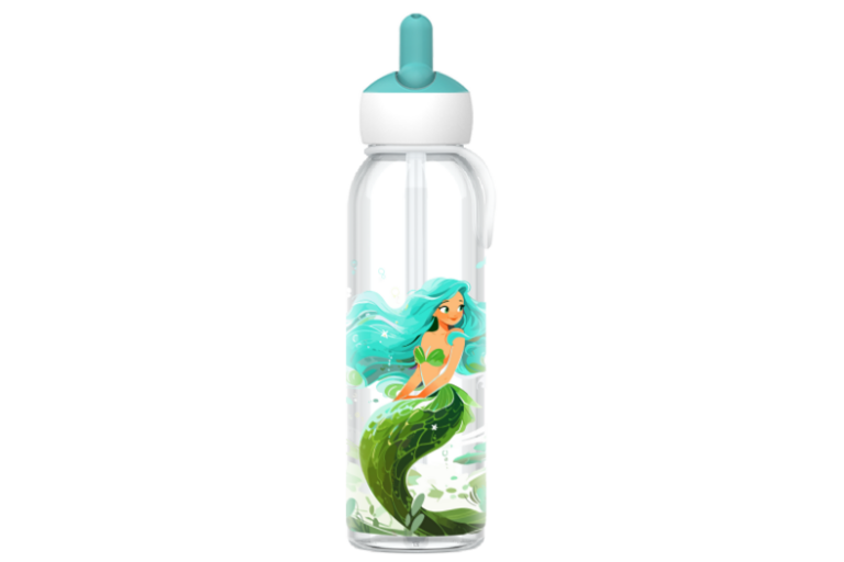 Ontwerp je eigen waterfles Flip-up - Zeemeermin