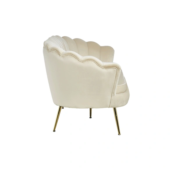 Muschelsofa, Höhe: 78 cm, beige/goldfarben