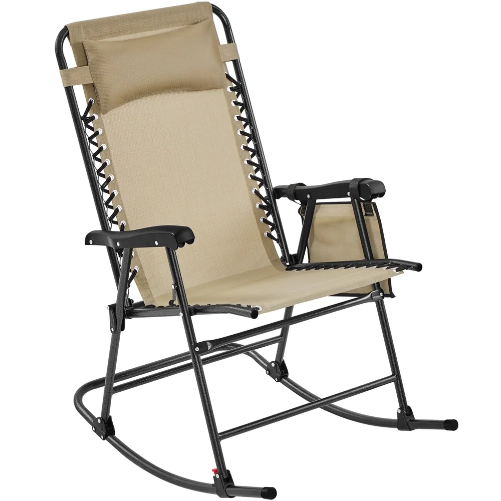 Yaheetech 26in Rocking Chair Foldable Outdoor Lounge Chair