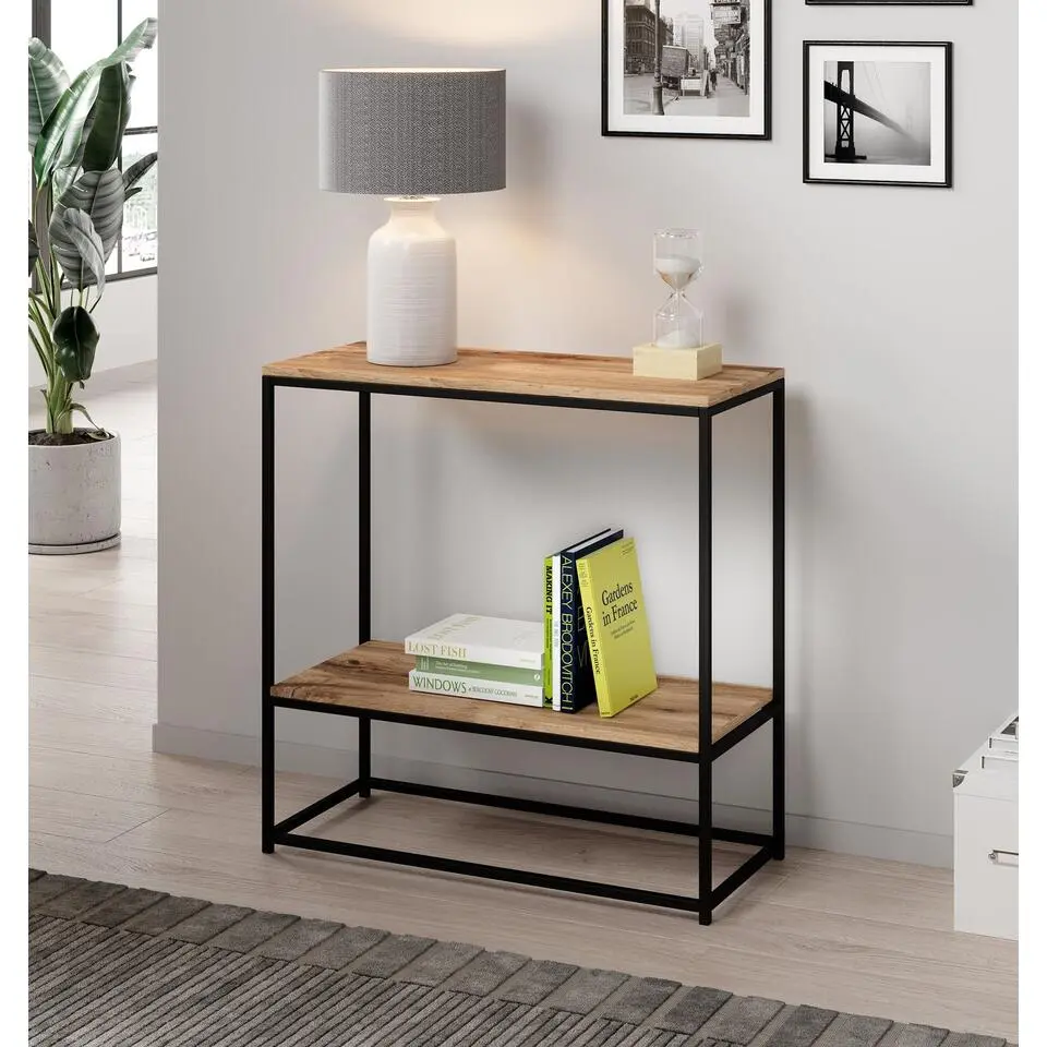 Meubella - Sidetable Kronos - Eiken - 80 cm