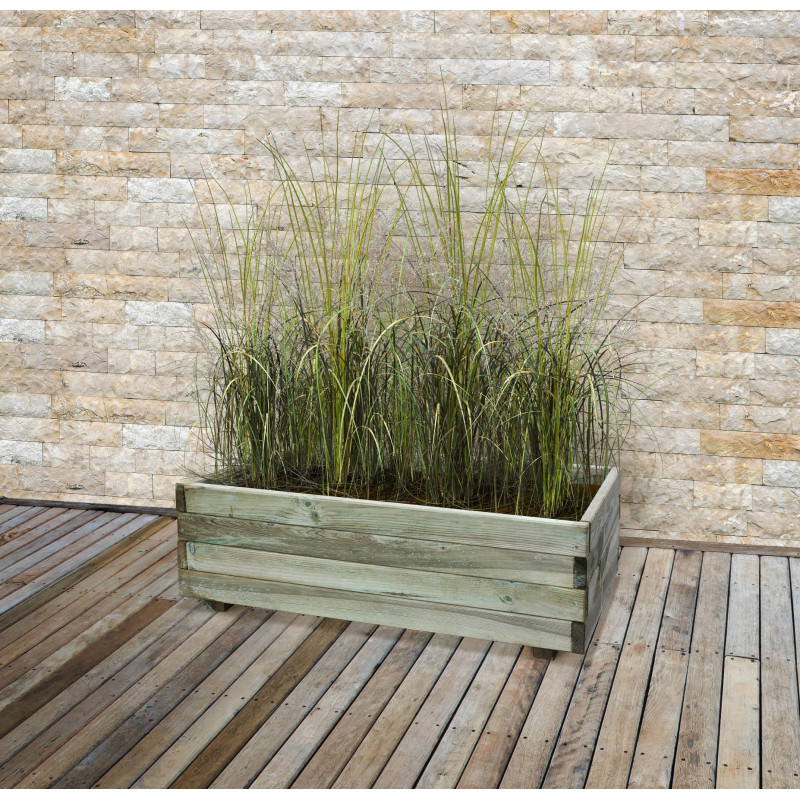 Bac à fleurs rectangulaire Eco 80 x 40 x 27 cm SOLID