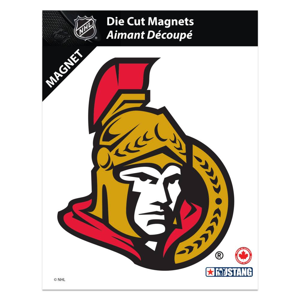 NHL Ottawa Senators Hockey Team Crest Magnet, 8-in