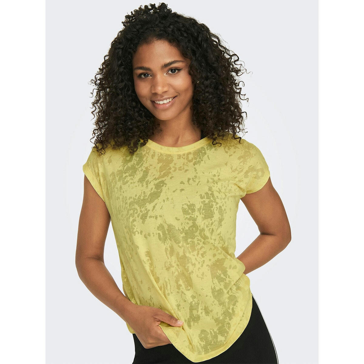 T-shirt de sport col rond, coupe ample, Abos