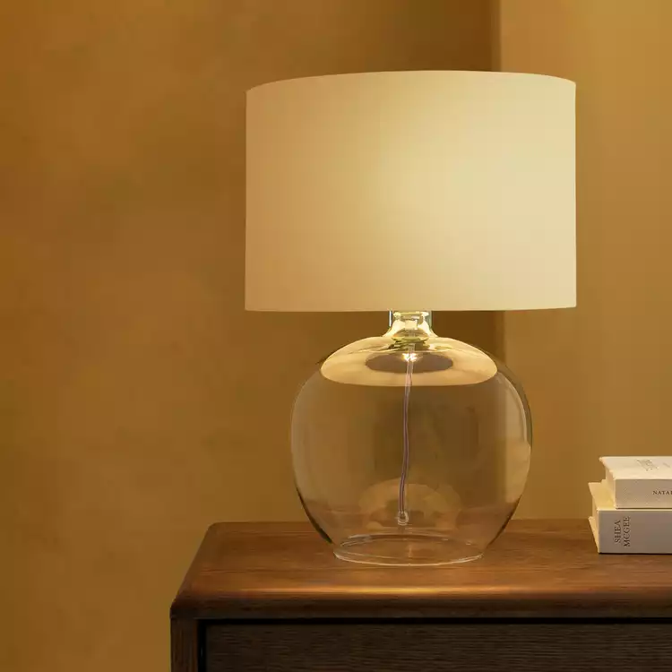 Habitat Glass Table Lamp Base Only - Clear