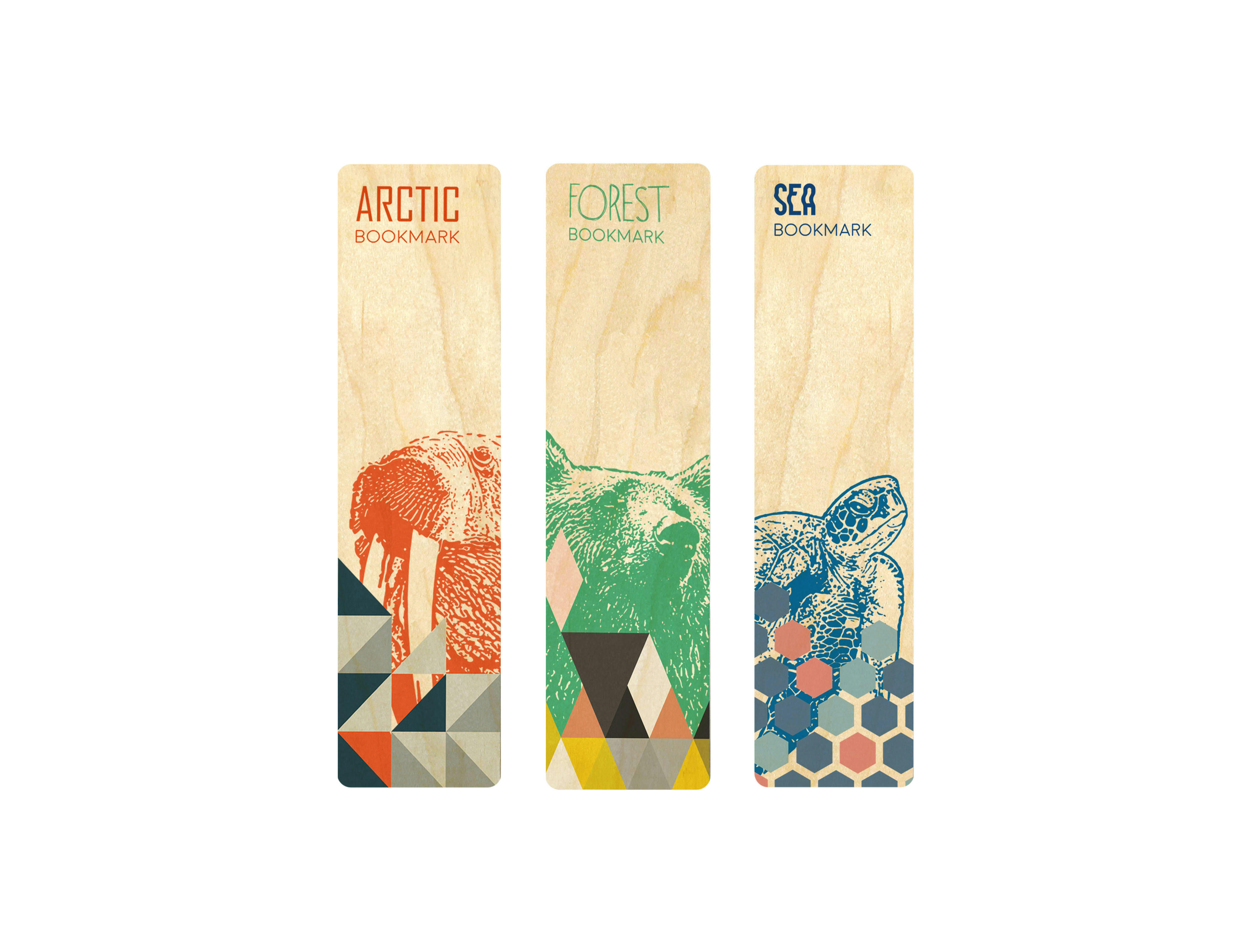 SEA - Marque-pages en bois de bouleau flexible