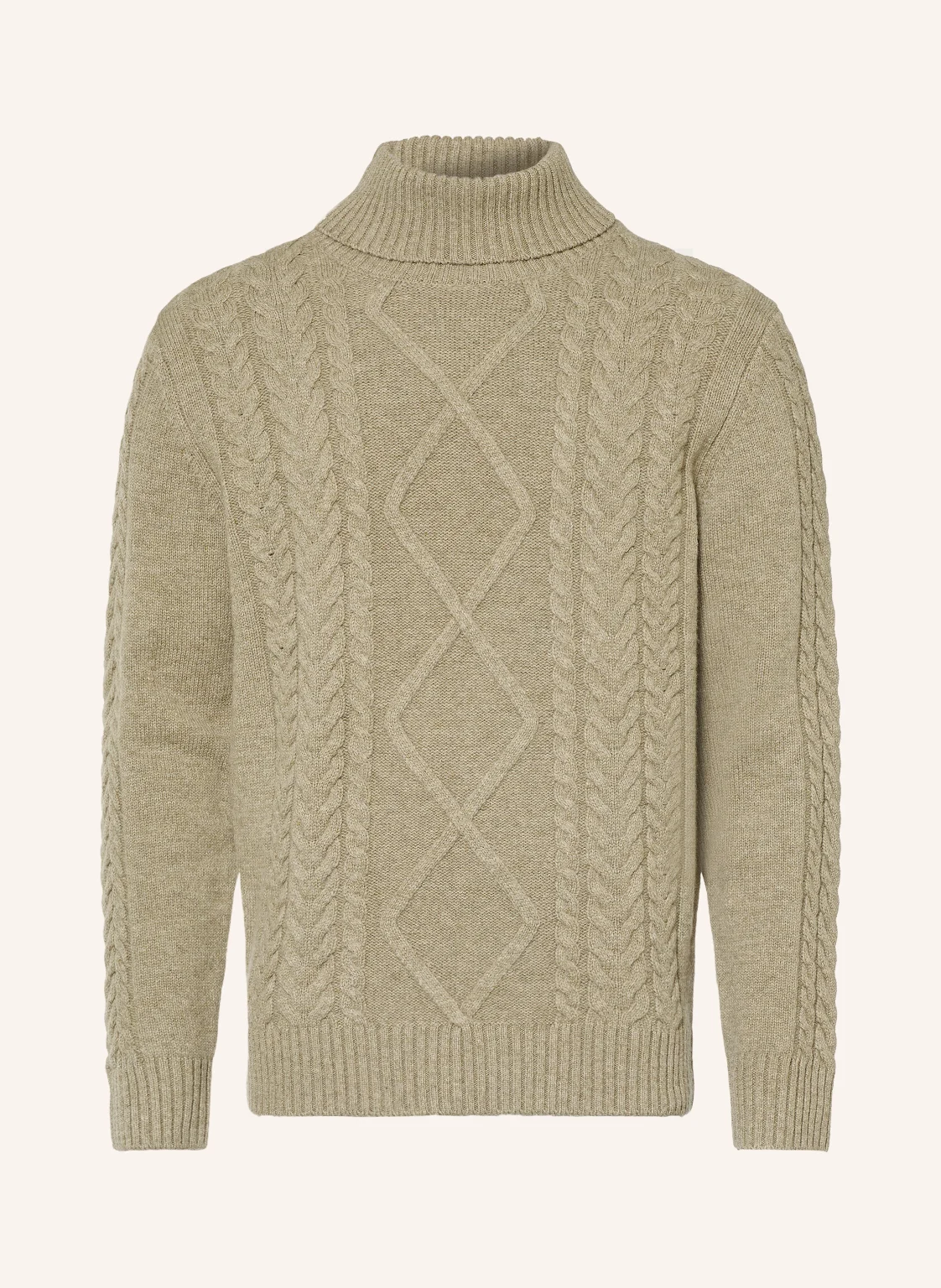 HACKETT LONDON Rollkragenpullover mit Merinowolle