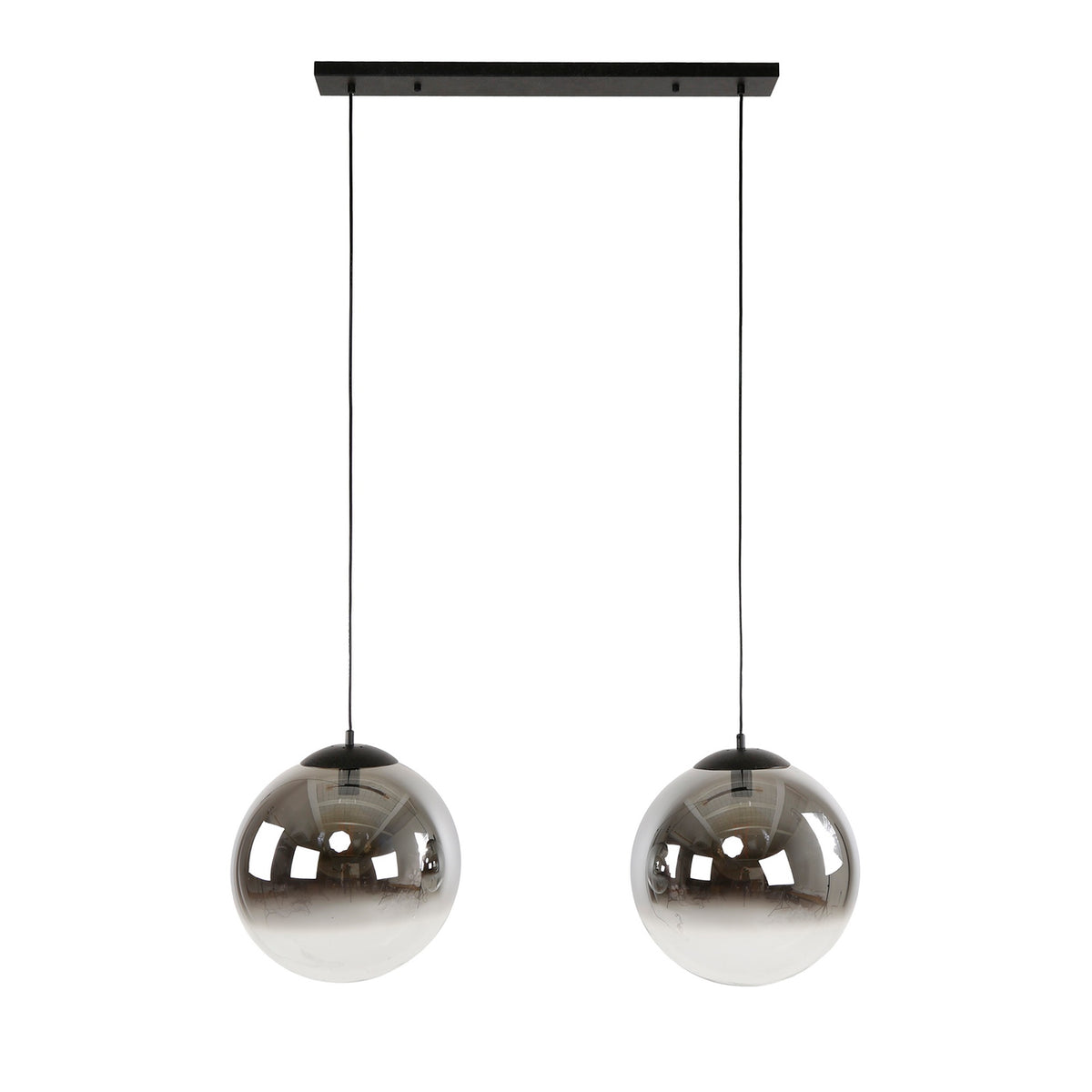 Giga Meubel Hanglamp Bubble Shaded XL - Zwart - 2-Lichts - 110x40x150cm