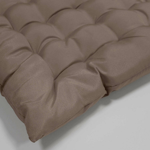 Assise matelassée 40 x 40 cm Polyester Uni Essentiel Taupe
