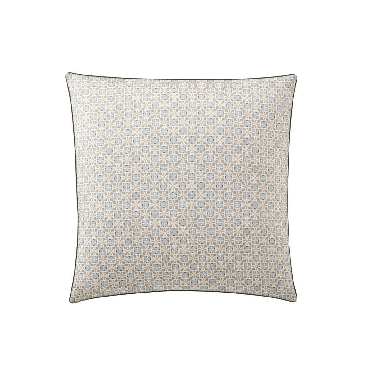 GALADRIEL - Taie d'oreiller en percale de coton beige 65x65