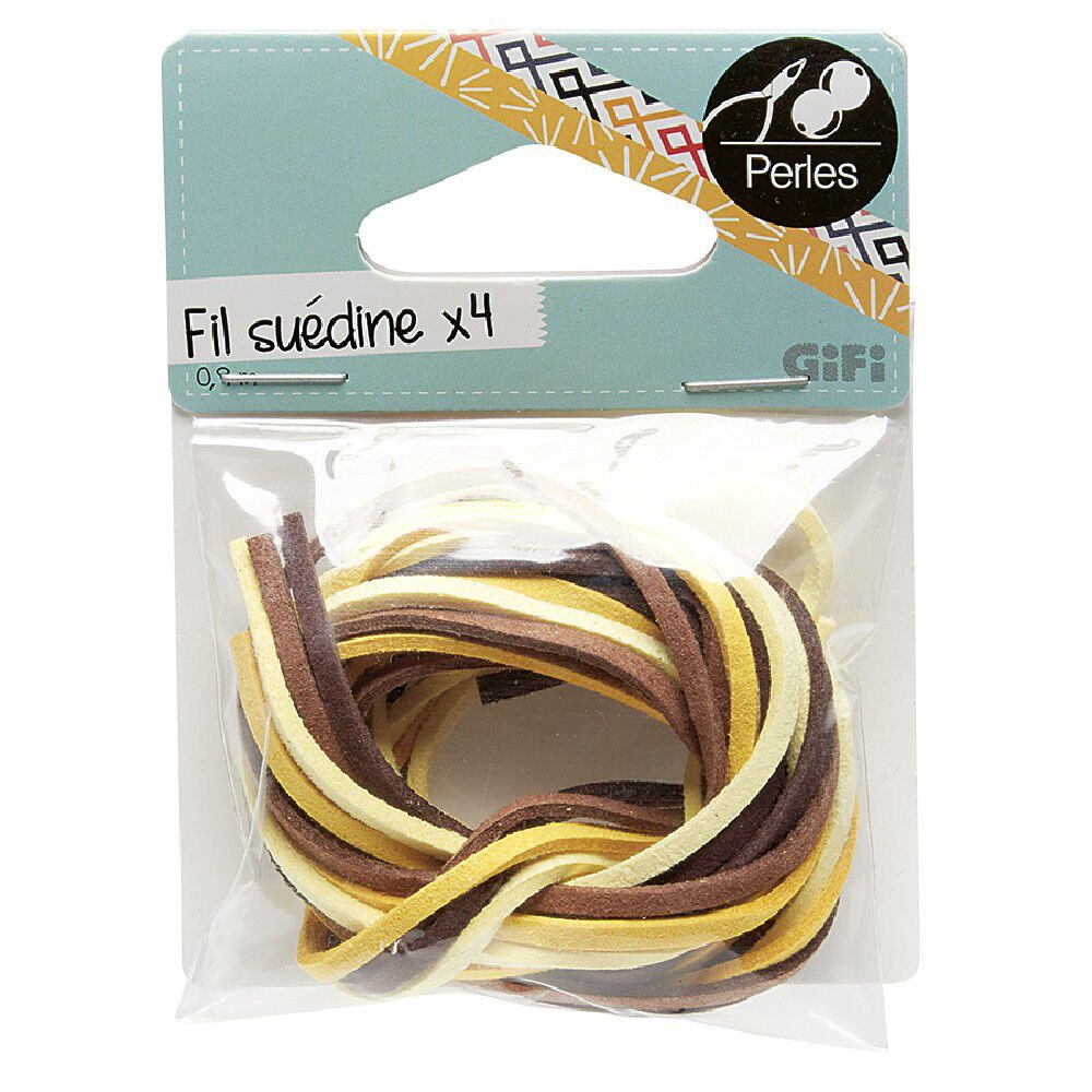 Fils suédine X4 Naturel L0,9M